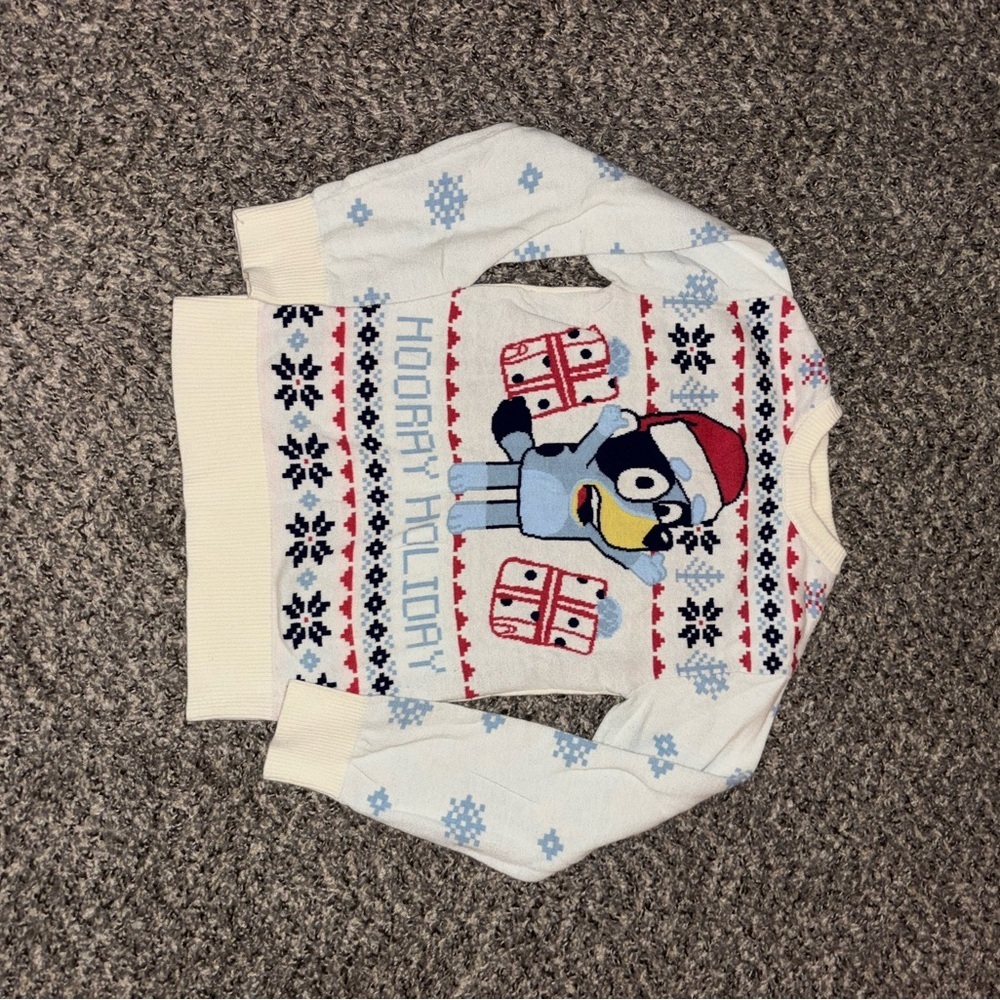 Bluey Kids Holiday Sweater Size Small